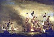 Willem Van de Velde The Younger Royal James  at the Battle of Solebay France oil painting artist